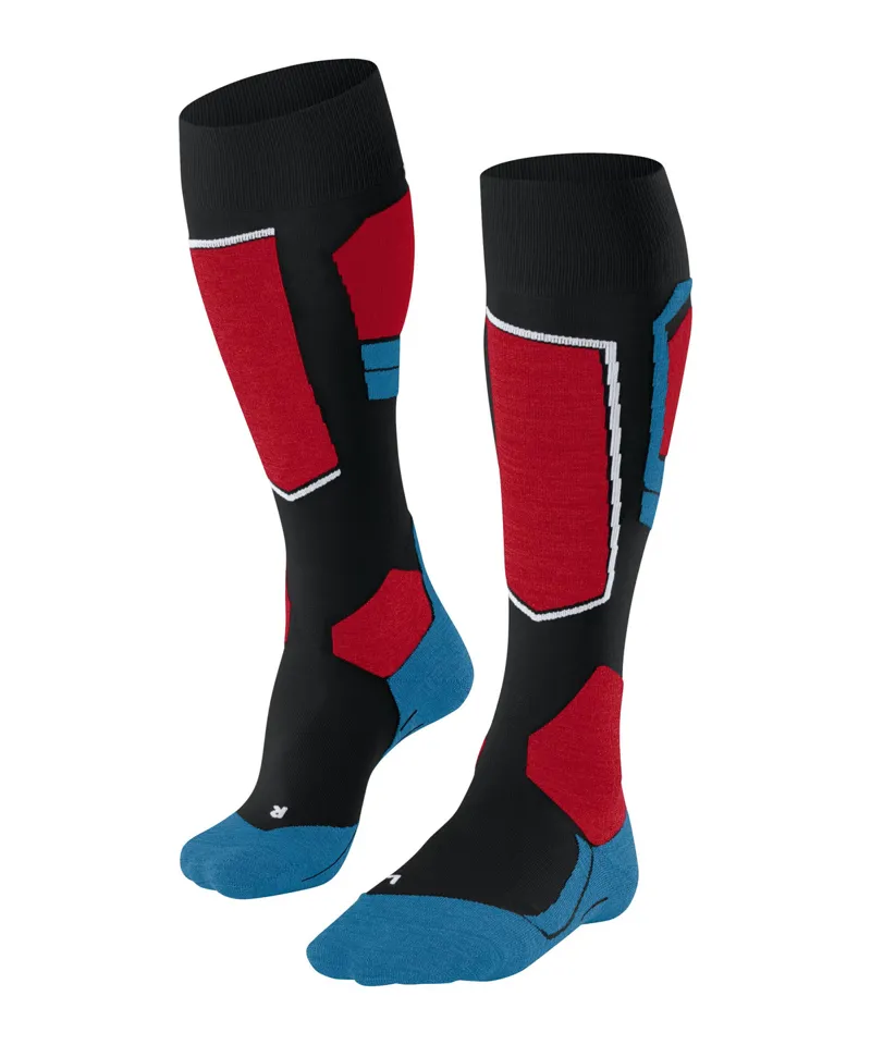 2026 Falke SK4 mens ski socks black/red